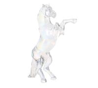 TOYZFRIENDY Crystal Standing Horse Figurine Elegant Running Horse Desktop Statue Motivational Animal Ornament for Office Study Bedroom Decor Gift
