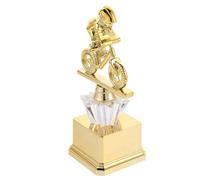 TOYZFRIENDY Cycling Trophy with Gold Base Lightweight Plastic Bicycle Award for Youth Racing Competitions Inspiring Balanced Bike Winner Prize for Sports Events and Games