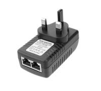 TOYZFRIENDY Dc Injector Adapter with Uk Wall Plug Power Over Ethernet Supply Accessory for Router and Network Devices Dual Connector Design and Practical Power Transformer