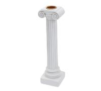 TOYZFRIENDY Decorative Resin Roman Column Candlestick Holder for Home Art Decoration Pillar Candle Stand for Wedding Candlelight Dinner Christmas Family Gatherings White Finish