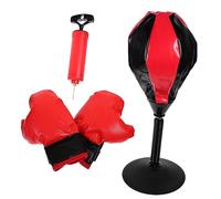 TOYZFRIENDY Desktop Boxing Ball for Gloves and Manual Inflator Stress Relief for Home and Office Lightweight Desktop Game Prop for Eye Coordination and Fun Random Color