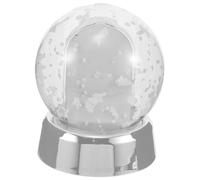 TOYZFRIENDY DIY Sublimation Snow Globe Photo Frame Clear Fillable Ornament with Silver Base for Family Holiday Christmas Wedding Fit for Vertical and Horizontal Photos Craft Kit