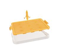 TOYZFRIENDY Dog Potty Tray with Banana-shaped Stand and Flat Base, Yellow Puppy Urine Tray for Indoor Home Use, Pet Puppy Supply Training Toilet