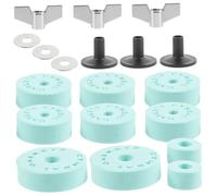 TOYZFRIENDY Drum Cymbal Accessories with EVA Cotton Pads and Clutch Tubes Anti-slip Cymbal Gaskets for Drum Protection and Sound Enhancement Green