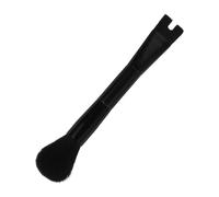 TOYZFRIENDY Dual-ended U Shaped Nose Contour Brush for Women Travel Black Makeup Brush for High Nose Bridge Shading Powder Liquid Foundation Concealer Multipurpose Face Contouring Tool