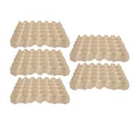 TOYZFRIENDY Egg Trays Egg Flats 30-Count Paper Pulp for Kitchen Storage Convenient to Use Not Easy to Deform Beige for Fridge and Farm Use