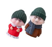TOYZFRIENDY Elderly Couple Figurines Cake Topper Romantic Anniversary Decorations for Wedding Valentine S Day Stable Material Symbolic Lasting Love Gift for Homes Hotels Offices