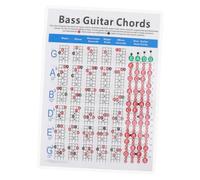 TOYZFRIENDY Electric Bass Chord Practice Chart Printing Guitar Learning Guide for Beginners Efficient Finger Note Guide Music Theory Tool