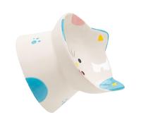 TOYZFRIENDY Elevated Ceramic Cat Bowl with Neck Guard Tilted Design Wear-resistant Pet Feeding Dish for Kittens and Dogs Easy to Clean Snack and Water Bowl