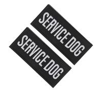 TOYZFRIENDY Embroidered Service Dog Harness Patch 2pcs Set Polyester Fabric Sew-on Iron-on Applique Badges for Pet Training Walking and Travel