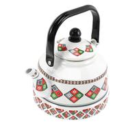 TOYZFRIENDY Enameled Teapot with Delicate Pattern Anti-scalding Handle Stovetop Compatible Water Kettle for Induction and Gas Cooking Lightweight Household Tea Serving Pot