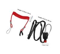 TOYZFRIENDY Engine Ignition Push Button Switch with Safety Lanyard for Boat Start Stop Control Outboard Motor Kill Switch