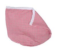 TOYZFRIENDY Farmhouse Red Checkered Laundry Basket Liner Replacement for 70L Rattan Hamper, Washable Cotton Fabric Insert for Round Storage and Laundry Baskets, 45X50Cm
