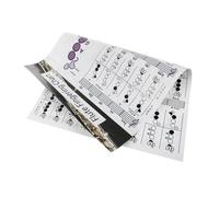TOYZFRIENDY Flute Chord Practice Chart Coated Fingering Guide for Beginners Music Note Reference Teaching Aid for Students and Family Use