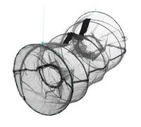 TOYZFRIENDY Foldable Mesh Trap Net for Fishing Crayfish Crab Lobster Shrimp Portable Bait Cast Fishing Cage with Ultra Dense Mesh Large for Freshwater and Saltwater Use