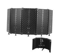 TOYZFRIENDY Foldable Mic Isolation Shield with Adjustable Angles Sound-absorbing Foam for Clear Recording Desktop Stand Mount Construction for Studio Podcast and Broadcasting Use