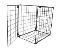 TOYZFRIENDY Folding Cat Cage Iron Pet Carrier Foldable Indoor Cage for Cats Small Black Practical Space with Transparent Design for Kitten Grooming and Safe Containment