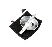 TOYZFRIENDY Folding Outdoor Soup Ladle Stainless Steel Cooking Spoon with Long Handle for Camping Hiking Backpacking Kitchen Utensil for Mixing Serving