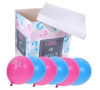 TOYZFRIENDY Gender Reveal Balloons Box with Pink and Blue Balloons DIY Shower Box for Gender Reveal Party Decoration and Bright Party Supply