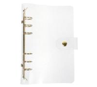 TOYZFRIENDY Gold Glitter Transparent PVC Loose Leaf Notebook Cover Portable Handbook Protector with Anti-Slip Smooth Surface Notepad Shell for Office and School Use