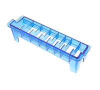 TOYZFRIENDY Guide Comb Storage Box with Multi Compartments Durable Clipper Guard Organizer Case for Hair Clipper Limiters and Hairstyling Tools Transparent Blue Organizer for Barbers and
