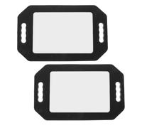 TOYZFRIENDY Hairdressing Mirror Handheld Double-Handle with Drop-Proof Large Rectangular Foam Cushion Back, High-Resolution Surface for Barber Shop and Salon Use, 2Pcs