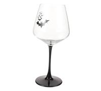 TOYZFRIENDY Halloween Bat Wine Goblet Glass Transparent Drinking Goblet for Cocktails and Cold Drinks Elegant Burgundy Crystal Stemware for Adults Reusable and Easy to Clean
