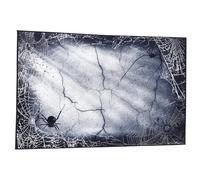 TOYZFRIENDY Halloween Pumpkin Photography Backdrop Fabric with Spider Web Design, Hanging Photo Background for Halloween Party and Studio, Spooky Wall Tapestry Decoration