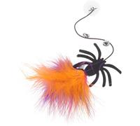 TOYZFRIENDY Halloween Sticky Hanging Cat Interactive Small Spider Teaser Wand for Indoor Kitten Play, Compact Fun Cat Teasing with Hook-and-loop Fastener, Kitten Accessories for Door Hanging