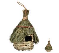 TOYZFRIENDY Handwoven Seagrass Bird Nest Hanging Bird House Outdoor Garden Decoration Breeding Hideaway Safe Natural Courtyard Accessory