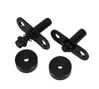 TOYZFRIENDY Heavy Duty Black Screen Door Pivot Hinge with Spring Loaded Rotating Shaft for Home Partitions and Folding Screens, Reversible Top Mount Pivot Hardware for Interior Room Dividers