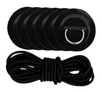 TOYZFRIENDY Inflatable Boat D Ring Pad Kit with Stainless Steel D Rings and Elastic Bungee Cord for Kayak Paddle Board Surfboard Sup Accessories Rope