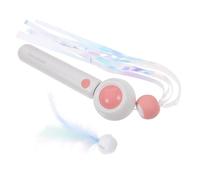 TOYZFRIENDY Interactive Cat Teaser Stick Plumage Toy, Automatic Retractable Cat Training Tool, Pink Color, Suitable for Indoor Play and Kitten Exercise Random Style