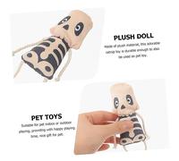 TOYZFRIENDY Interactive Plush Catnip for Cats Skull Shaped White Plush Fabric Chew Pet Biting Plaything for Indoor Cats Halloween Skeleton Catnip to Preserve Furniture and Entertain Pets