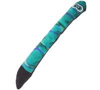 TOYZFRIENDY Interactive Squeaky Dog Plush Chew for Small Dogs, Cartoon Cobra Shape with Gradient Green, Sturdy Sound for Puppy Teething and Biting Play