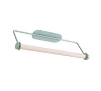 TOYZFRIENDY Iron Art Towel Hanging Rod Kitchen Roll Holder with Traceless Glue Stable Wall Mounted Storage Rack for Paper Towels Plastic Wrap Easy Installation for Home and Hotel Use