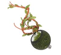 TOYZFRIENDY Jumping Spider Hideout Mini Habitat Box with Artificial Vines and Leaves Small Spider Shelter Enclosure for Climbing and Hiding Terrarium Accessory and Small Reptiles