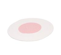 TOYZFRIENDY Knitted Cat Claws Grinding Pad Dual Use Scratching Board and Sleeping Mat in Pink White Natural Cotton Cat Supplies for Indoor Furniture Protection and Comfortable Resting