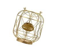 TOYZFRIENDY Large Coffee Pod Storage Rack Iron Basket Organizer for Countertop Golden Coffee Capsule Holder with Stable Base for Home Office Restaurant and Commercial Use