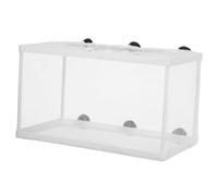 TOYZFRIENDY Large Fish Breeder Net Box with Suction Cups Polyester Mesh Aquarium Fry Hatchery Incubator for Nursery Fish Separation and Increased Survival Rates