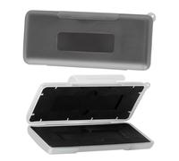 TOYZFRIENDY M.2 Ssd Hard Drive Storage Case for 2 Nvme Drives, Shockproof and Waterproof Protective Box with Sealed Pp Material, Small Carrying Case for External Ssds, Gray and White