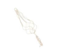 TOYZFRIENDY Macrame Ukulele Wall Hanger White Handmade Woven Plant Pot Holder Space-saving Ukulele Net Bag Pastoral Style Home Decor Music Lovers