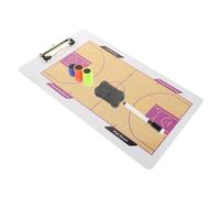 TOYZFRIENDY Magnetic Sided Basketball Coaching Board Dry Erase Clipboard with Player Stats Design PVC Material Basketball Playbook for Coaches and Training Strategy Random Color