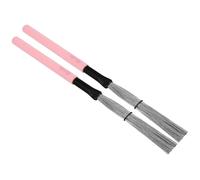 TOYZFRIENDY Maple Wood Handle Drum Brush Pair High Carbon Steel Wire Percussion Drum Wire Brush for Jazz and Acoustic Drummers for Practice and Performance
