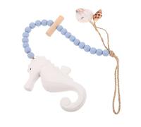 TOYZFRIENDY Mediterranean Style Wooden Seahorse Wall Hanging Nautical Decor for Bedroom Kitchen Bathroom Coastal Beach Ornament Density Board Home Accent
