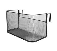 TOYZFRIENDY Metal Mesh Hanging Basket 27cm Black Shower Caddy Bathroom Organizer Bedside Bottle Holder Dorm Room Storage for Kitchen Pantry and Bunk Bed Accessories