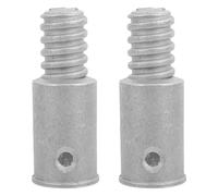 TOYZFRIENDY Metal Threaded Extension Pole Adapter 2pcs for Broom Mop Handles, Telescopic Pole Tip Replacement, Sturdy Aluminum Screw Head for Handle Repair and Extension