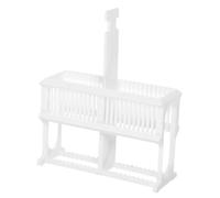 TOYZFRIENDY Microscope Slides Storage Rack Plastic Staining Holder for Laboratory Experiments School Research Slide Organizer Compact and Practical