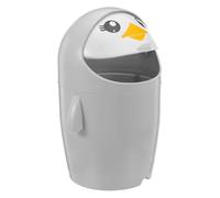TOYZFRIENDY Mini Penguin Trash Can with Lid Cute Small Desktop Waste Bin for Office Bathroom Bedroom Tiny Paper Basket with Flip Cover Stable Base Mini Desktop Trash Bin for Clutter Control