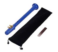 TOYZFRIENDY Mini Portable Saxophone Blue Long Type Pocket Sax with Carrying Bag Woodwind Instrument Musical Accessory for Travel and Practice